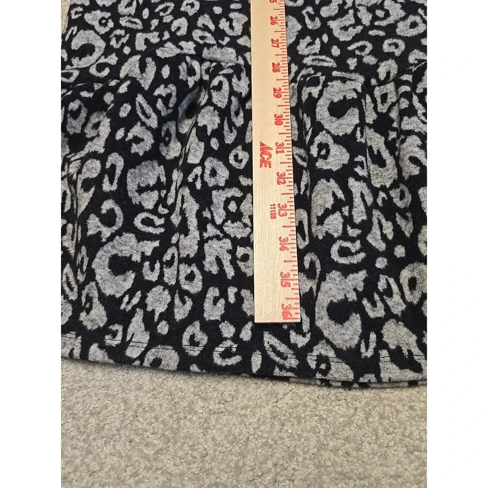Tyler Boe Women's Short Shift Dress Leopard Print Half Sleeve Ruffle Hem Sz S‎